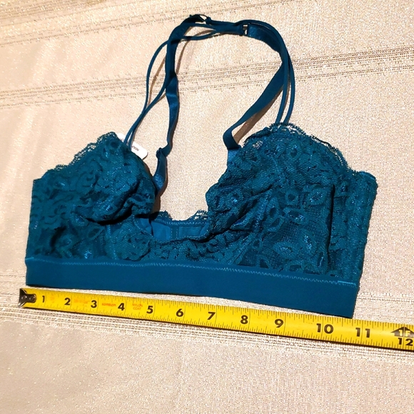 Free People NEW 'All For You' Lace Bralette TEAL Convertibile BRA NWT Women's S - Picture 11 of 12